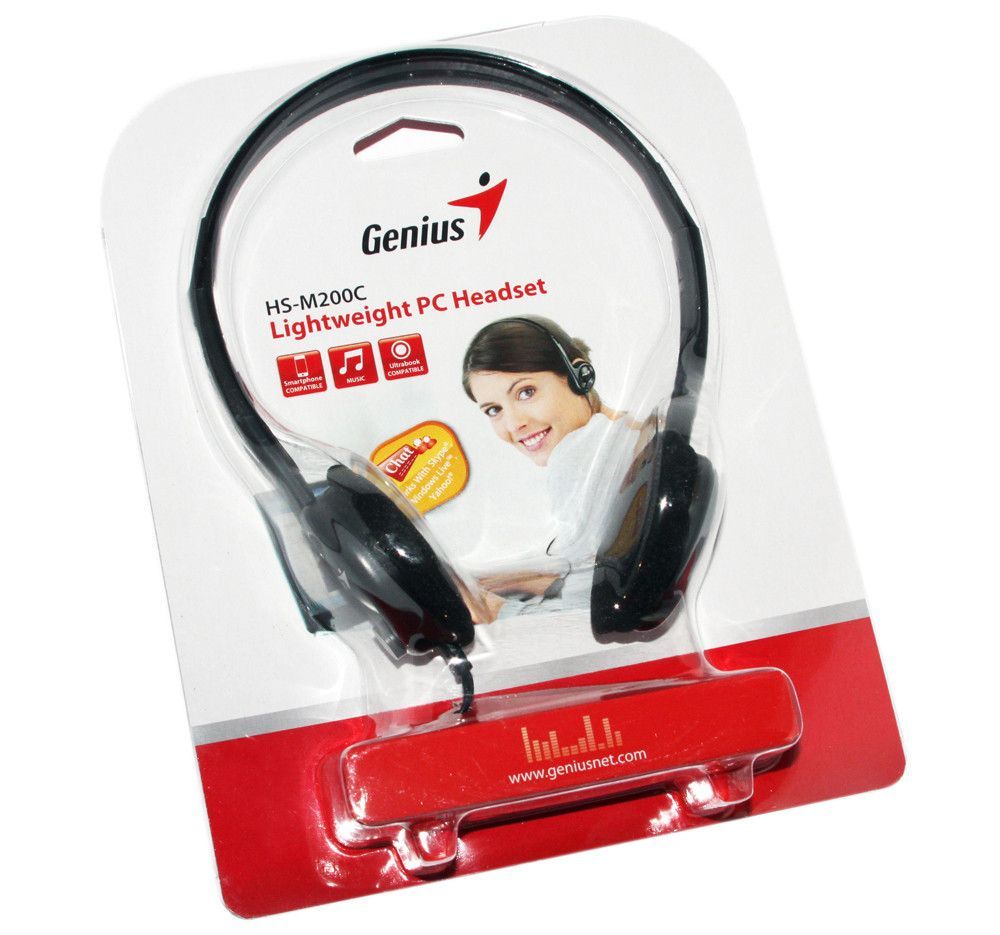 Genius HS-M200C Headset Black