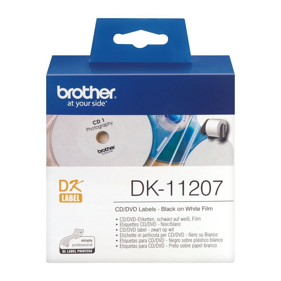 Brother DK-11207 elővágott öntapadós címke 100db/tekercs 58mm x 58mm White