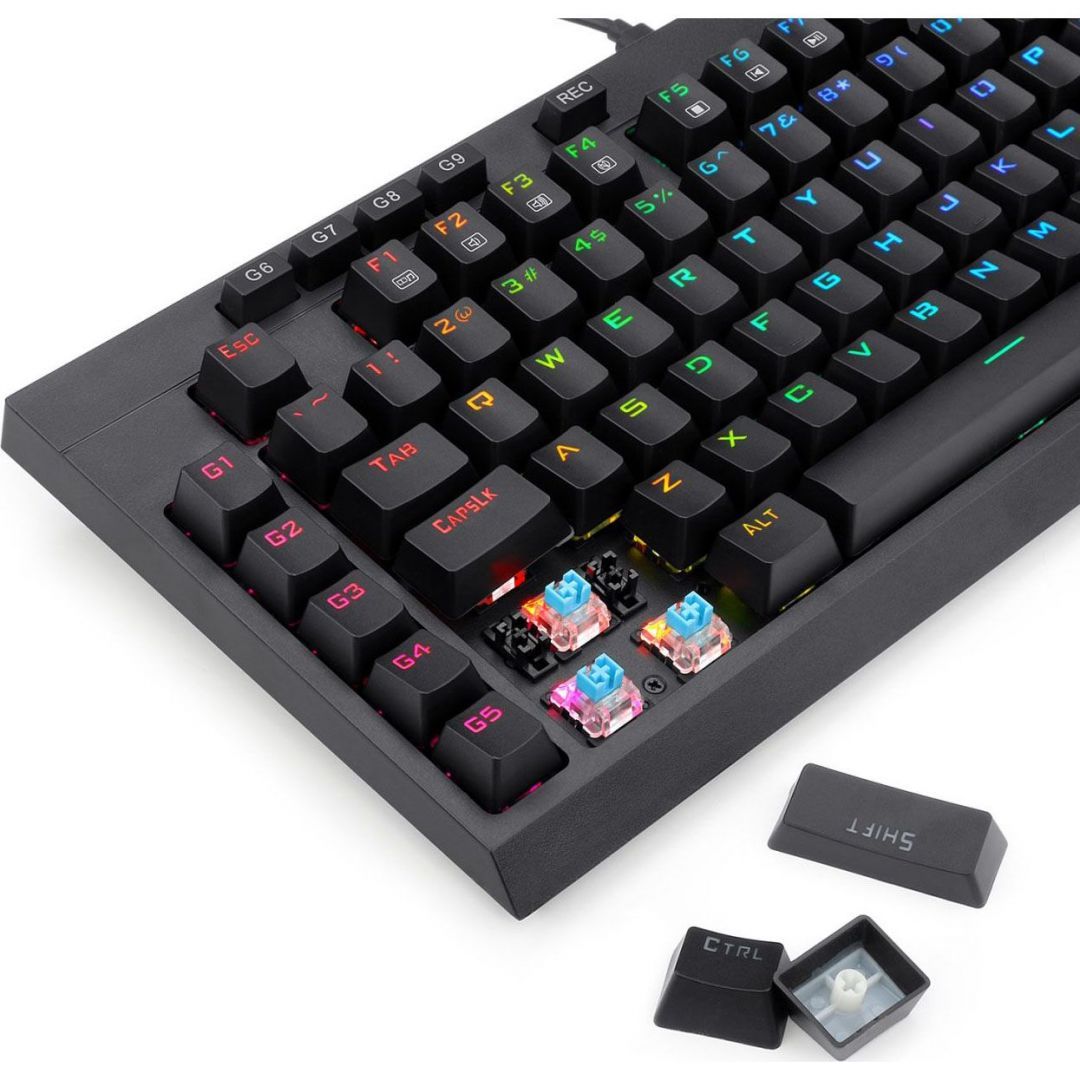 Redragon Broadsword-Pro Mechanical Gaming RGB Wired Keyboard Brown Switches Black HU