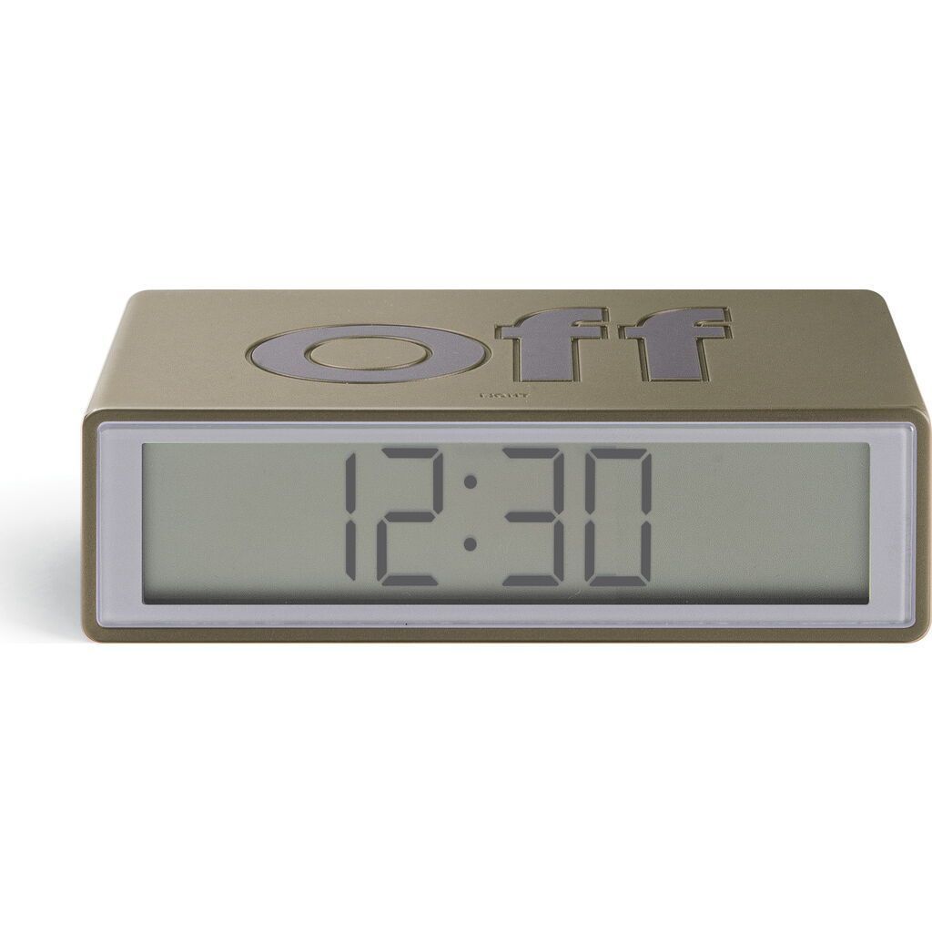 Lexon Flip+ Travel LCD Alarm Clock Glossy Gold
