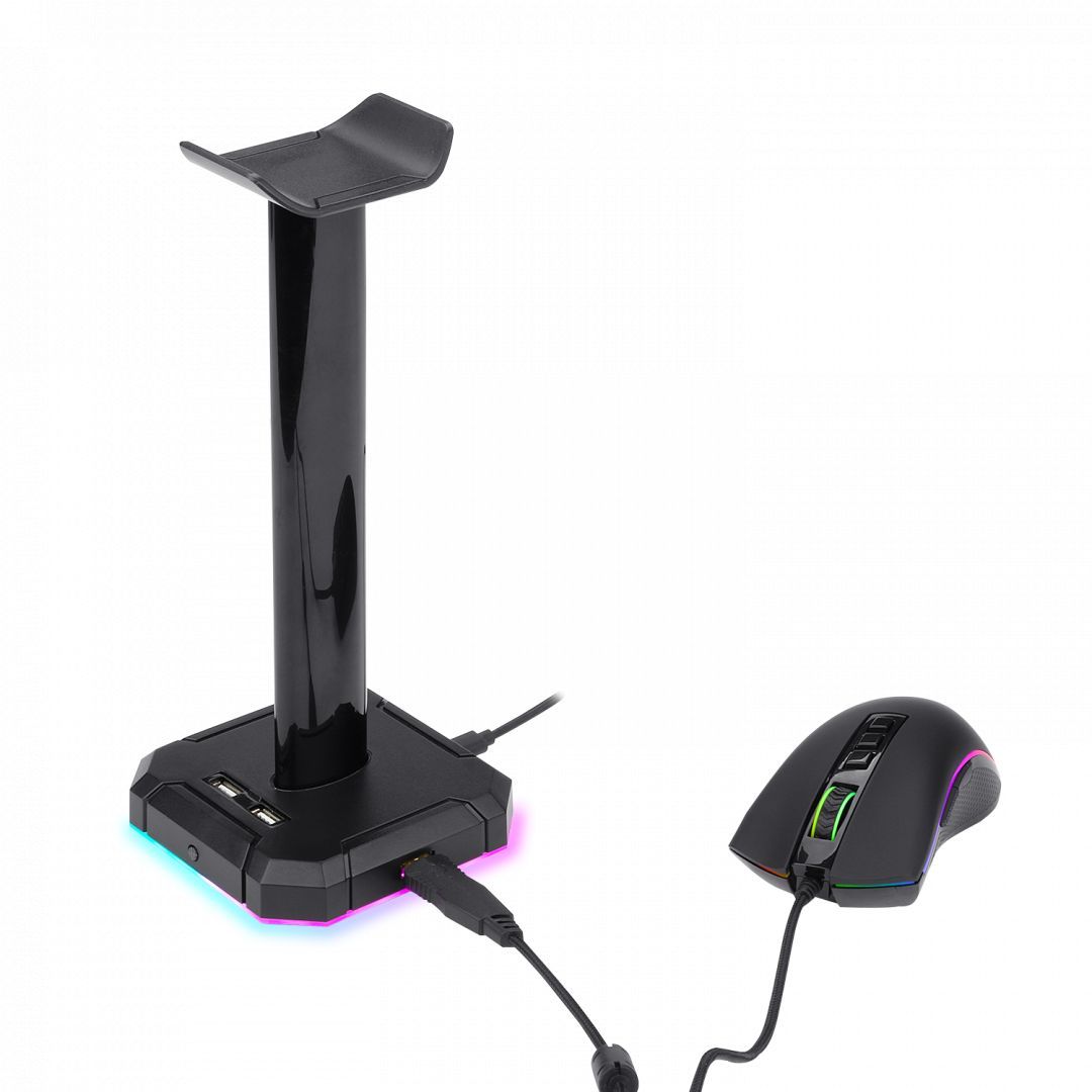 Redragon Scepter Pro Headset Stand RGB Állvány Black