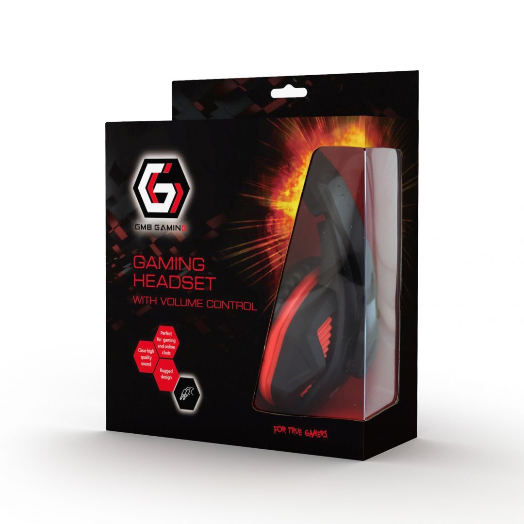 Gembird GHS-03 Gaming Headset Matte Black/Red