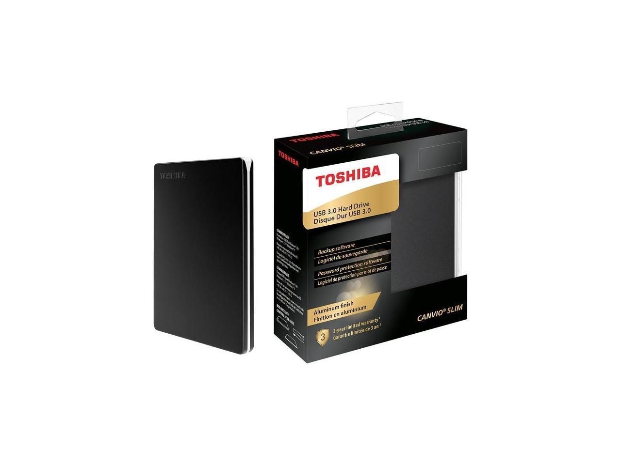 Toshiba 2TB 2,5" USB3.0 CANVIO SLIM Black