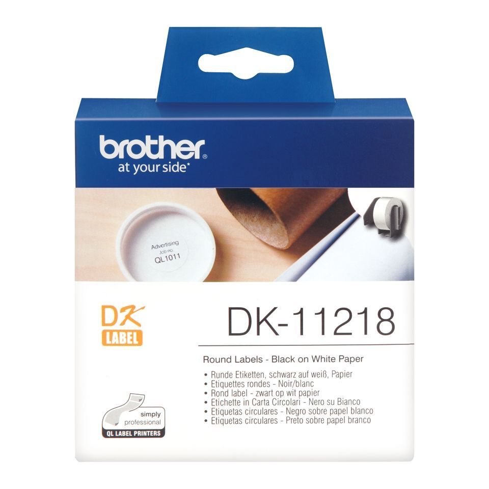 Brother DK-11218 elővágott öntapadós címke 400db/tekercs 24mm White