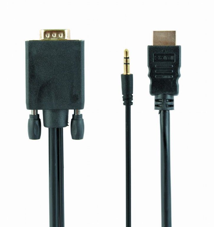 Gembird A-HDMI-VGA-03-10 HDMI to VGA and audio adapter cable single port 3m Black