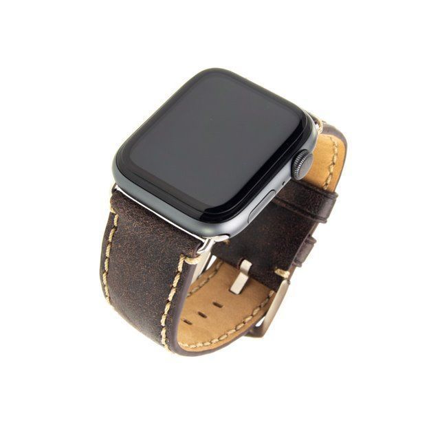 FIXED Berkeley bőrszíj Apple Watch 42 és 44 mm órához ezüst, sötétbarna