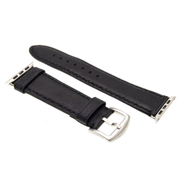 FIXED Berkeley bőrszíj Apple Watch 42 és 44 mm órához ezüst, fekete