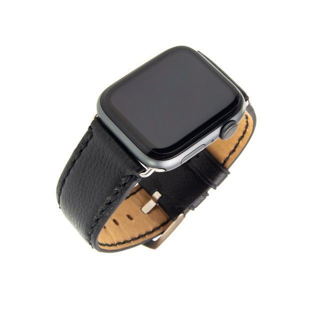 FIXED Berkeley bőrszíj Apple Watch 42 és 44 mm órához ezüst, fekete