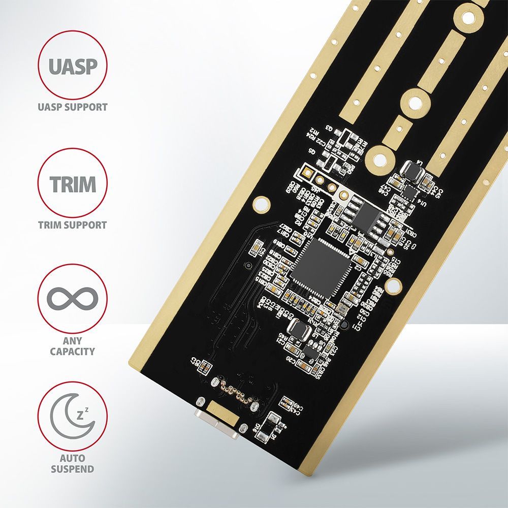 AXAGON EEM2-XS SuperSpeed+ USB-C - NVMe M.2 ShockProof Box