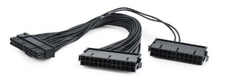 Gembird CC-PSU24-01 Dual 24-pin internal PC power extension cable 0,3m Black