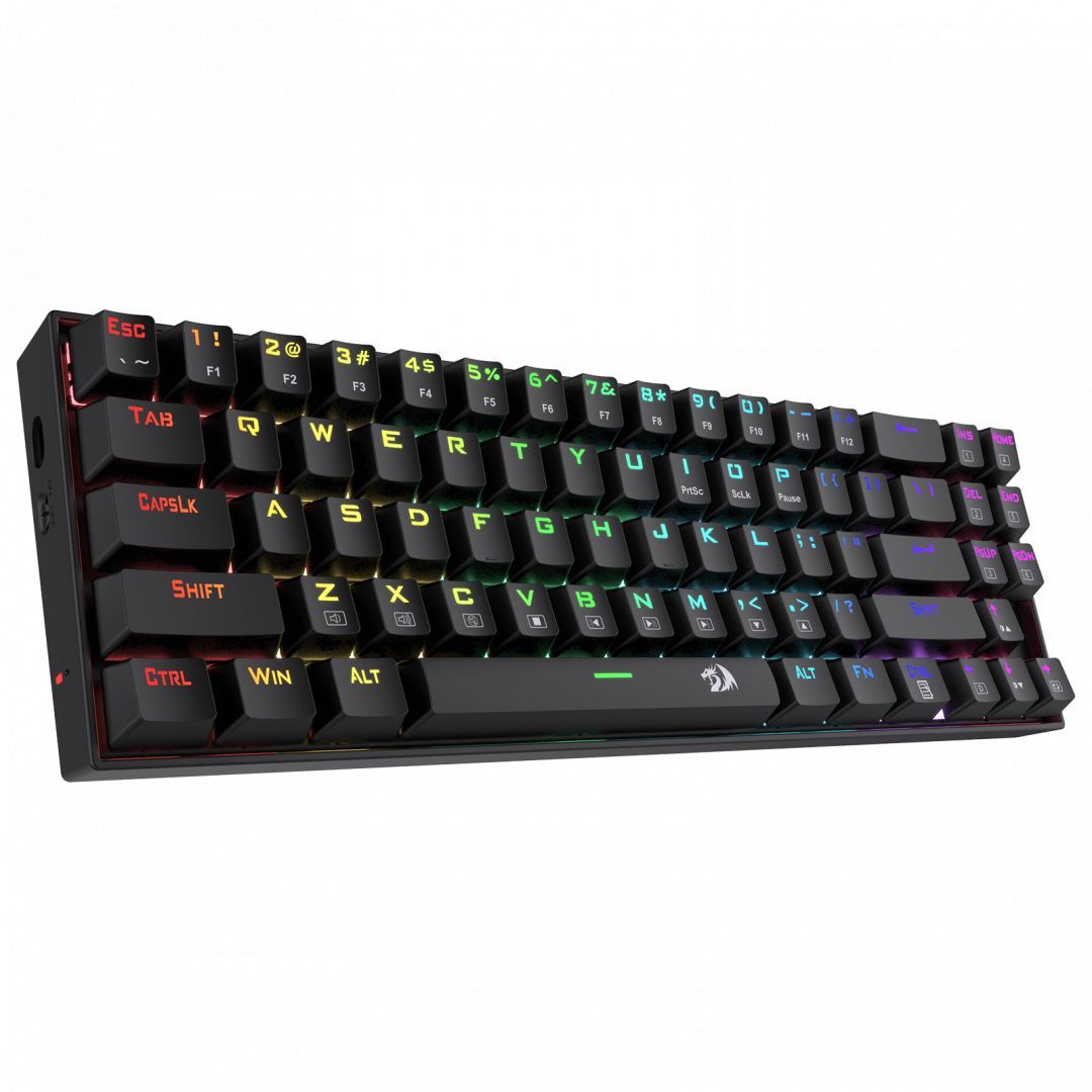 Redragon Deimos, Wired & Wireless Mechanical keyboard, RGB, blue switch Black HU