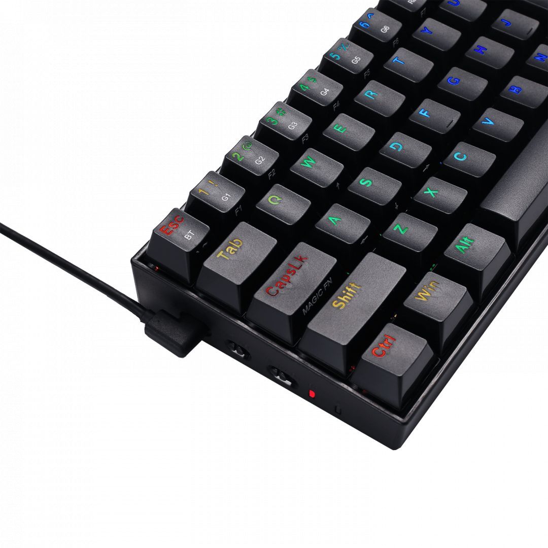 Redragon Draconic Compact RGB Wireless Brown Mechanical Tenkeyless Designed Bluetooth Gaming Keyboard Black HU