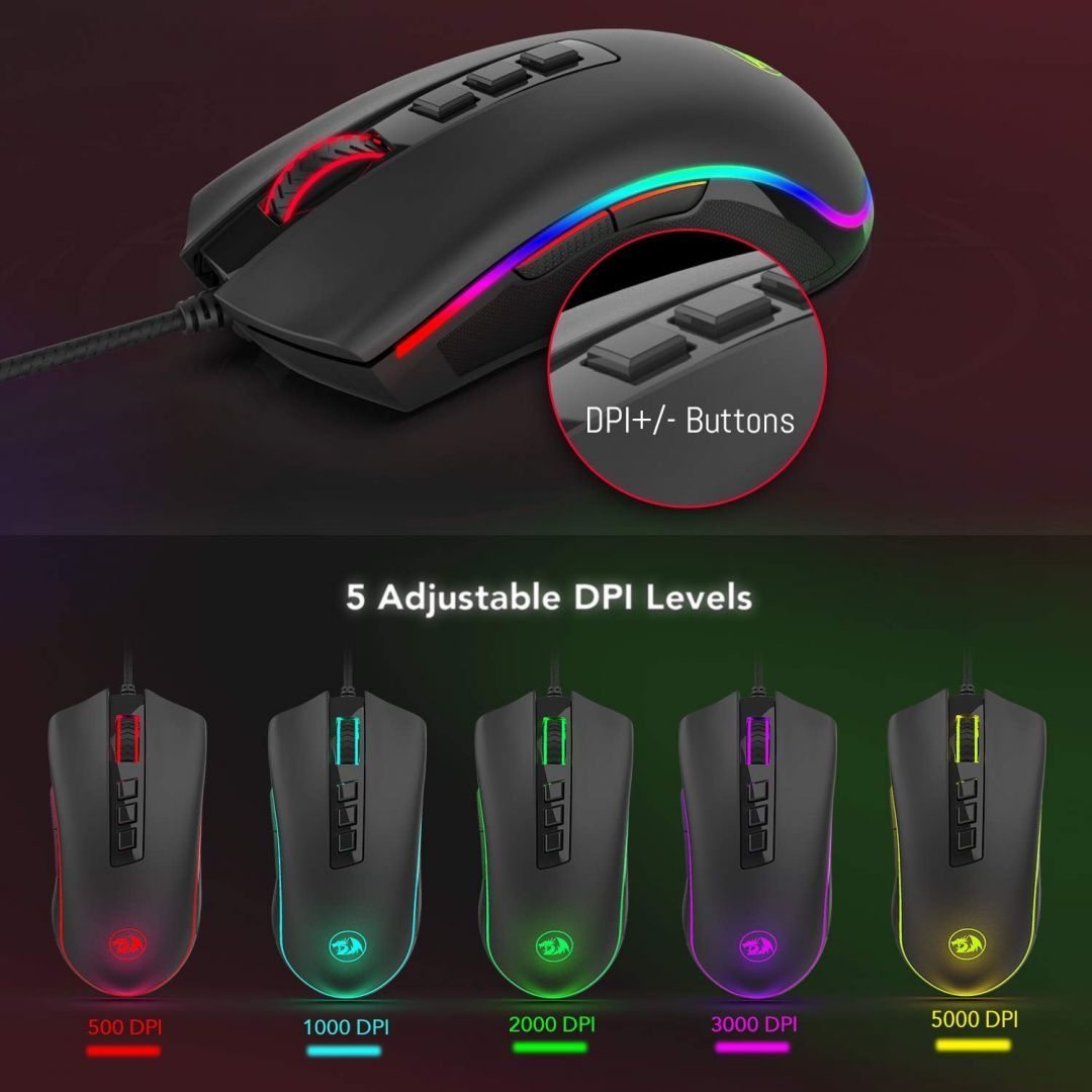 Redragon Cobra Wired gaming mouse Black