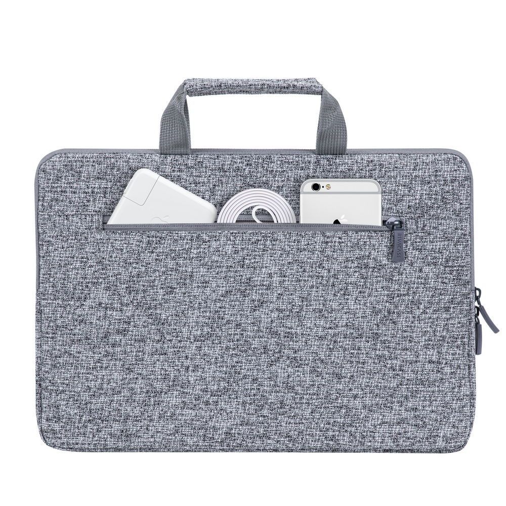 RivaCase 7913 Laptop Sleeve With Handles 13,3" Light Grey