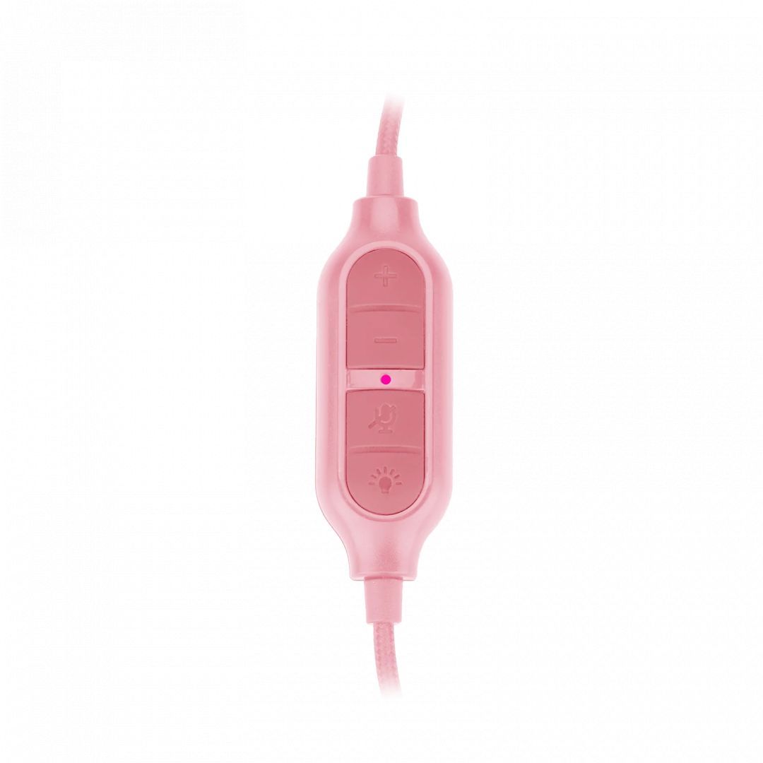 Redragon ZEUS X RGB pink, Wired headset, w/ adapter