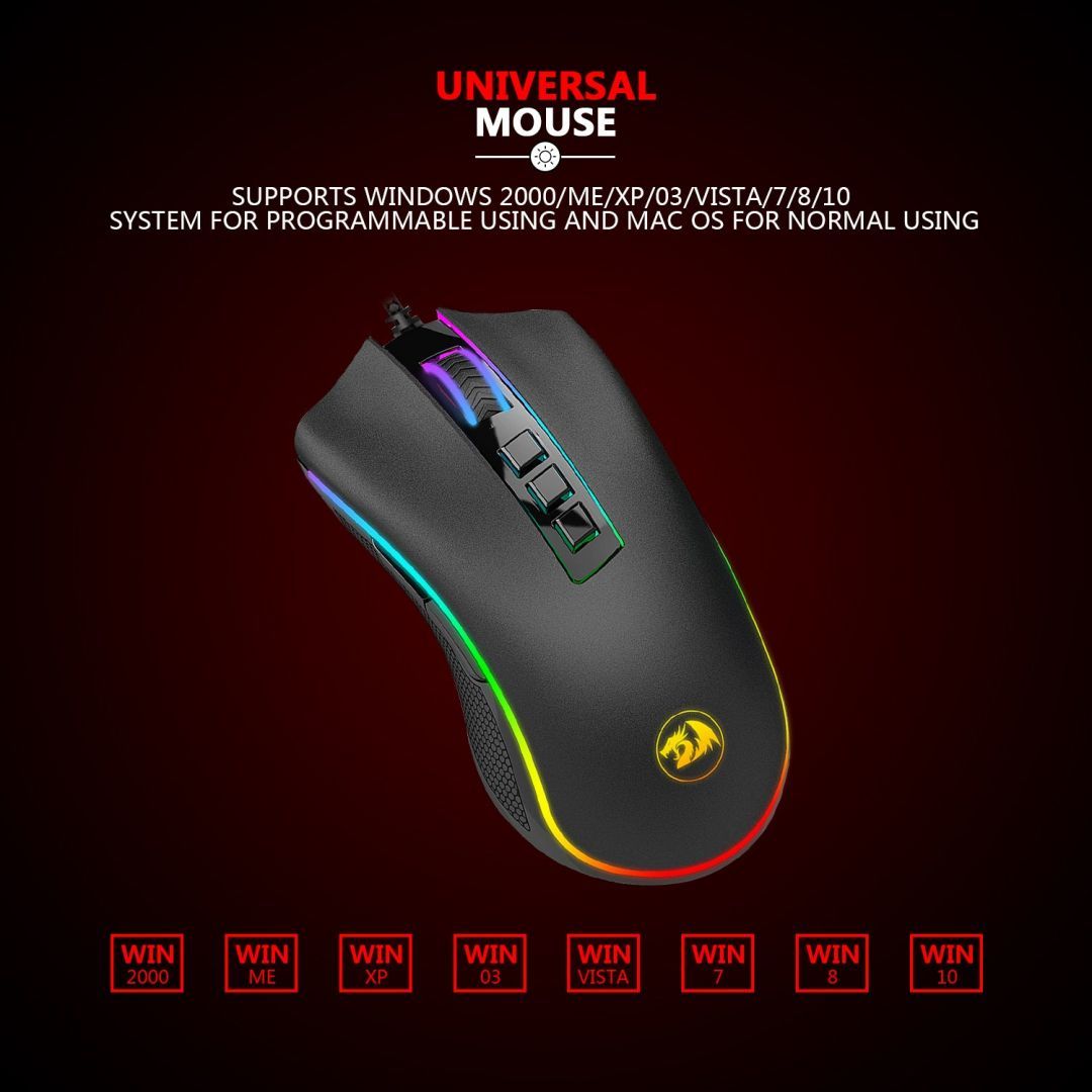 Redragon Cobra FPS Flawless RGB Wired gaming mouse Black