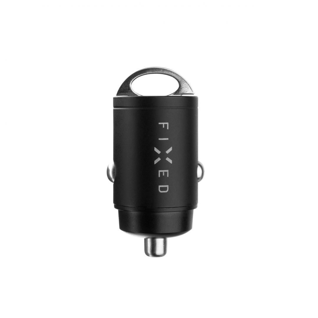FIXED Dual USB-C autós töltő, 30W, fekete