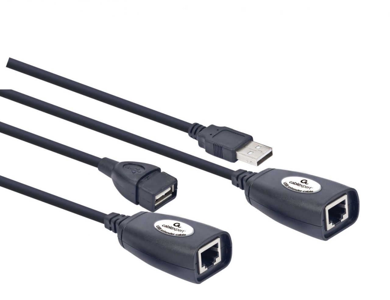Gembird USB extender CAT5e data cable 30m Black