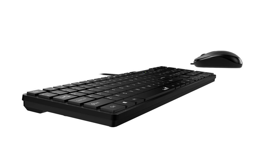 Genius SlimStar C126 Wired keyboard + mouse Black HU