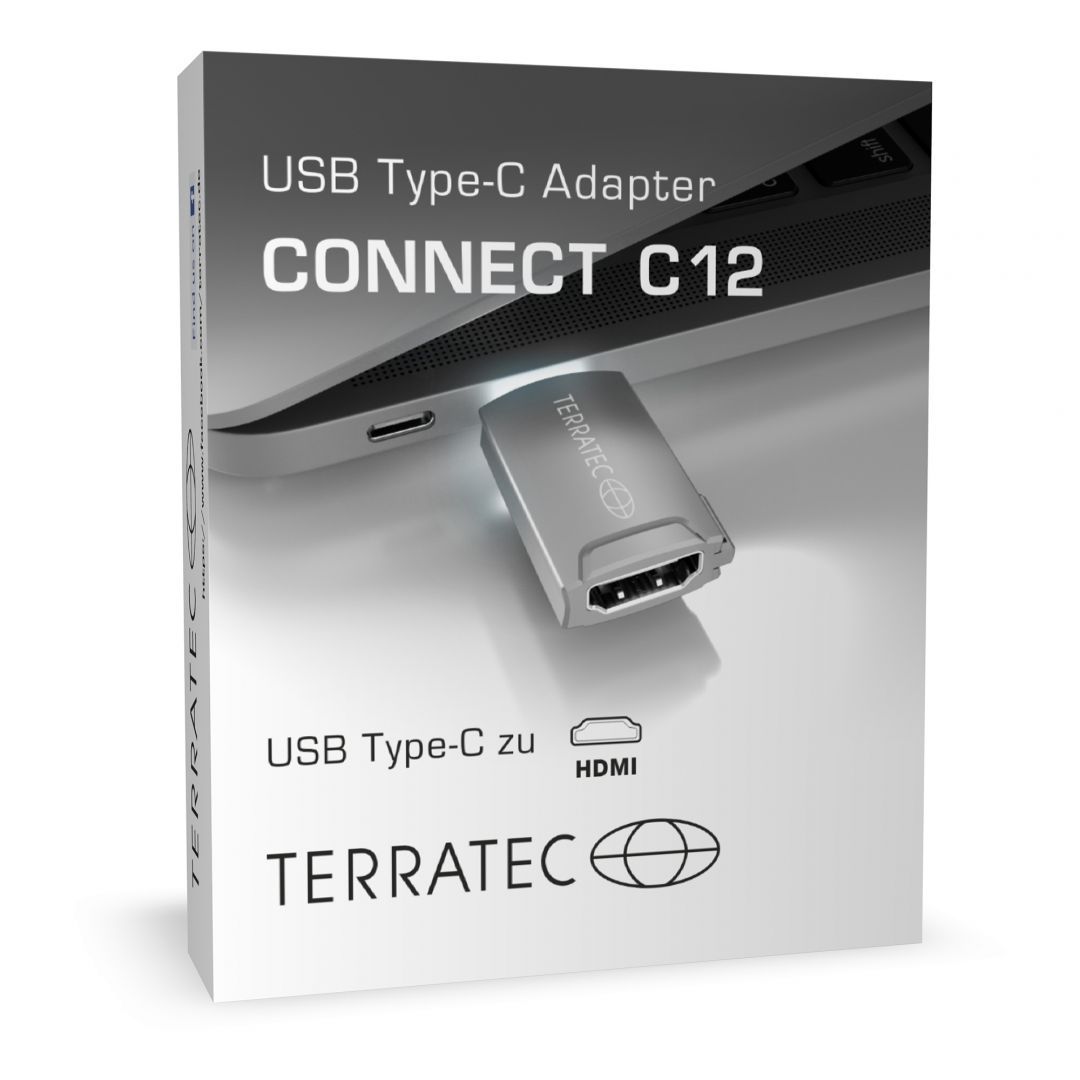 TERRATEC Connect C12 USB Type C Adapter with HDMI Silver