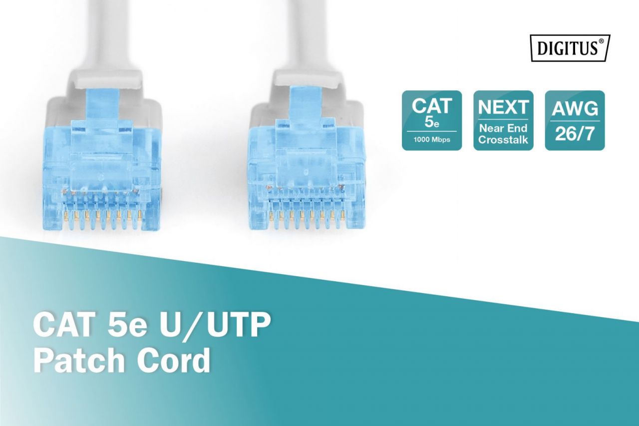 Digitus CAT5e U-UTP Patch Cable 10 Grey