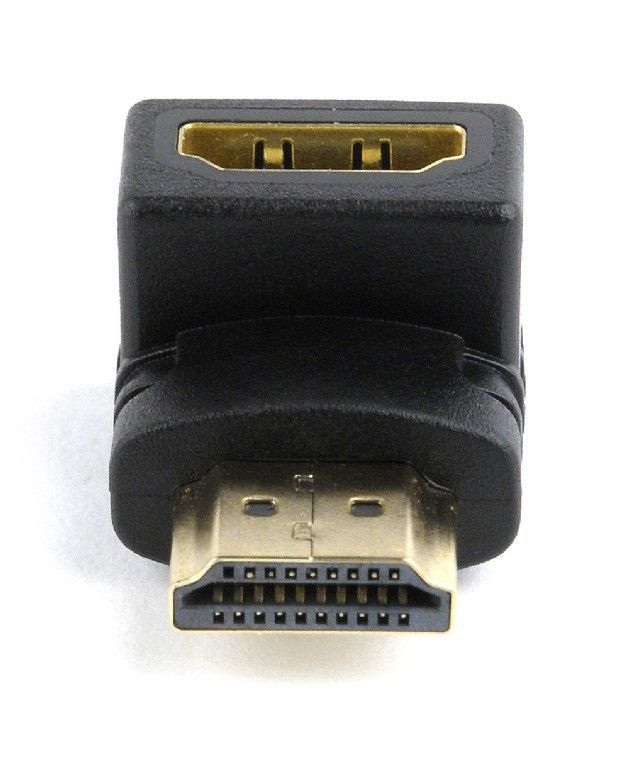 Gembird A-HDMI90-FML HDMI right angle adapter 90° downwards Blalck
