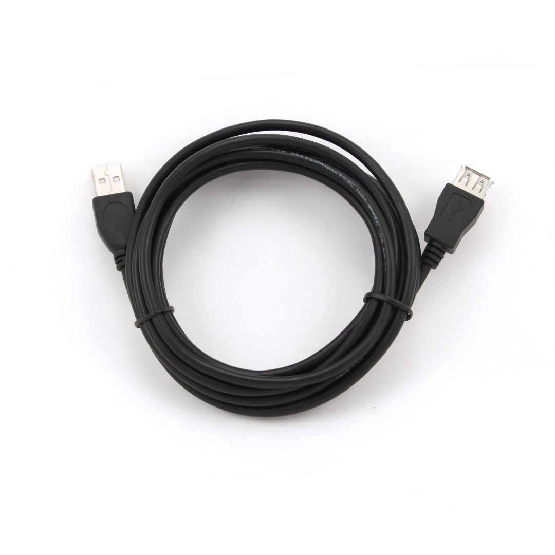 Gembird USB2.0 extension cable 3m Black