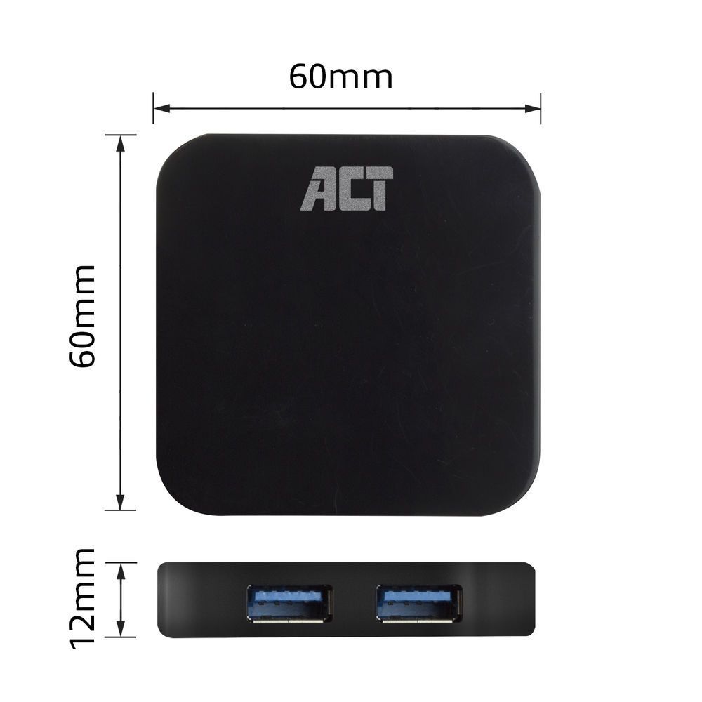 ACT AC6305 USB 3.2 4-Port Hub Black