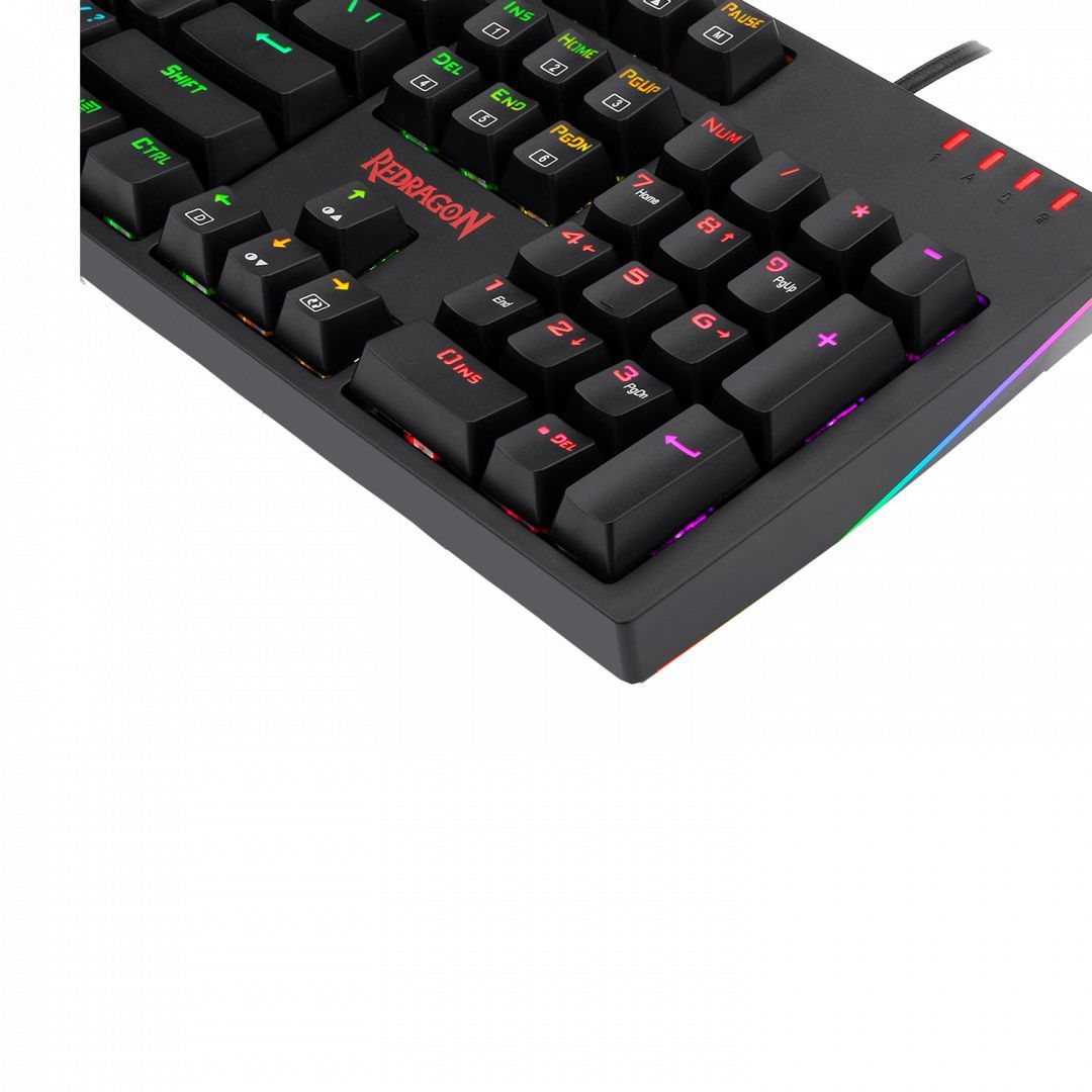 Redragon Amsa-Pro Mechanical Gaming RGB Wired Keyboard with Ultra-Fast V-Optical Blue Switches Black HU