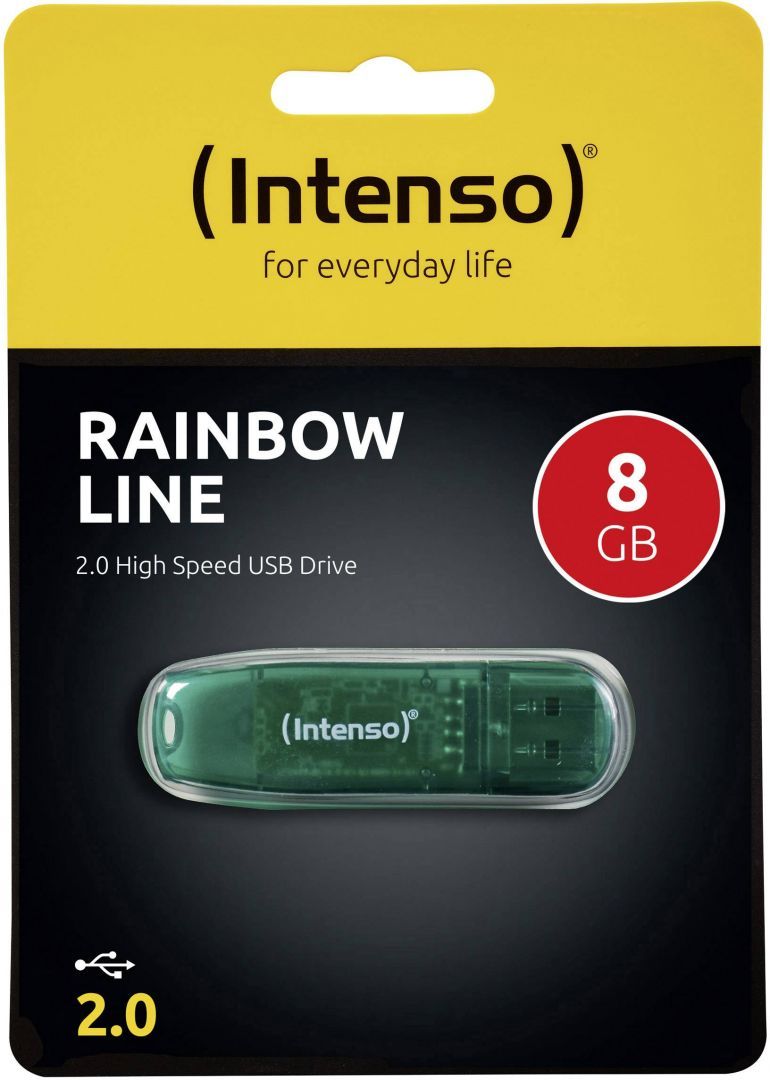 Intenso 8GB Rainbow Line USB2.0 Green