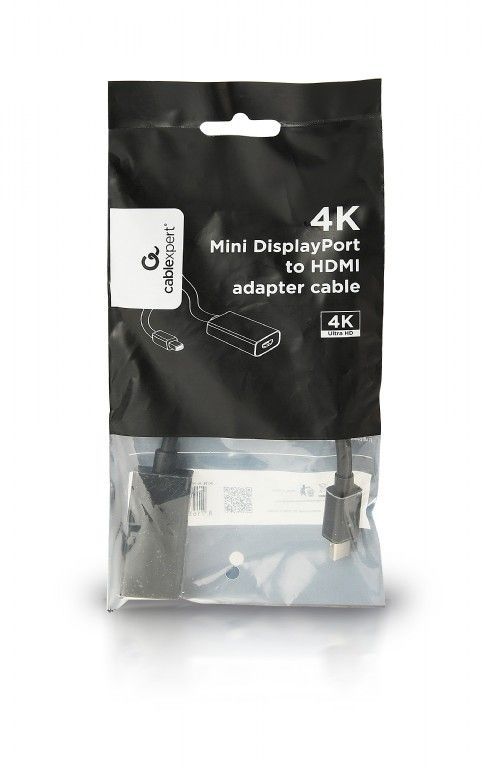 Gembird 4K Mini DisplayPort to HDMI Adapter Cable Black