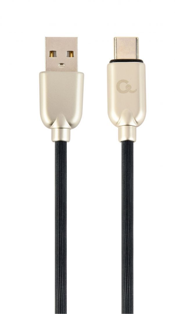 Gembird CC-USB2R-AMCM-2M Premium rubber Type-C USB charging and data cable 2m Black
