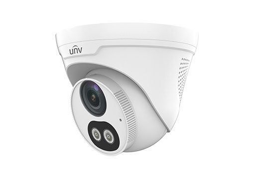 Uniview Easystar 4MP Colorhunter turret dómkamera, 4mm fix objektívvel, mikrofonnal és hangszóróval
