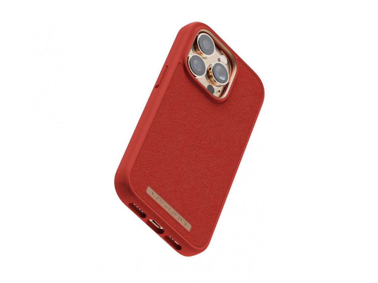 Njord Suede Comfort+ Case iPhone 14 Pro Burnt Orange