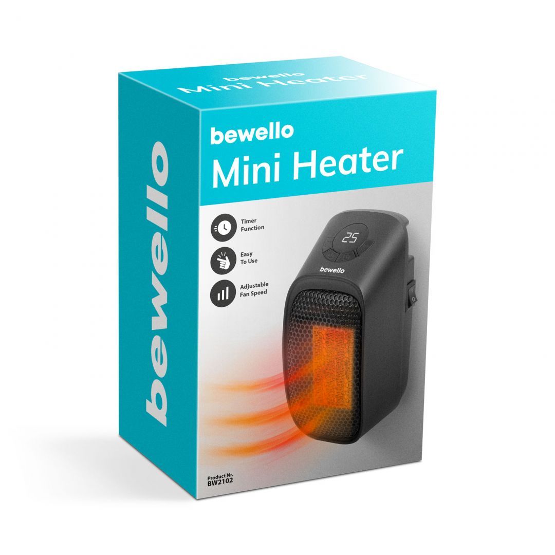 Bewello BW2102 Mini Heater Black