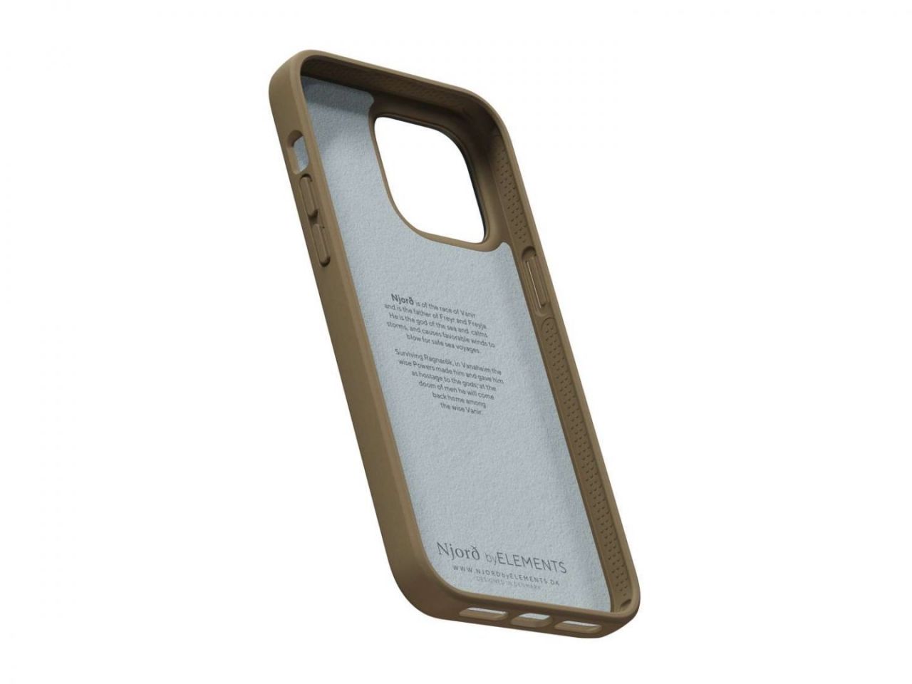 Njord Suede Comfort+ Case iPhone 14 Pro Max Camel