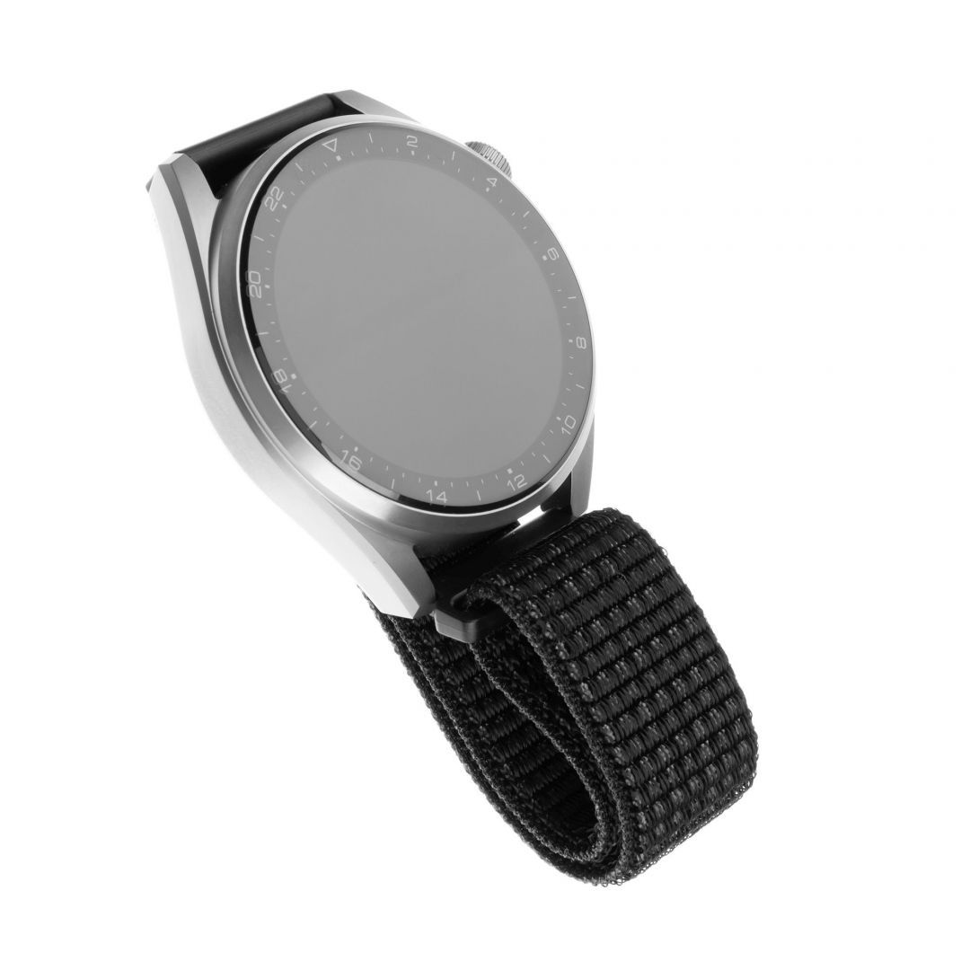 FIXED Nylon Strap Smartwatch 22mm wide, reflective Fekete