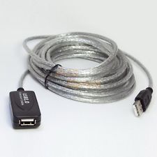 Noname USB 2.0 hosszabbító kábel 10m erősítős Grey