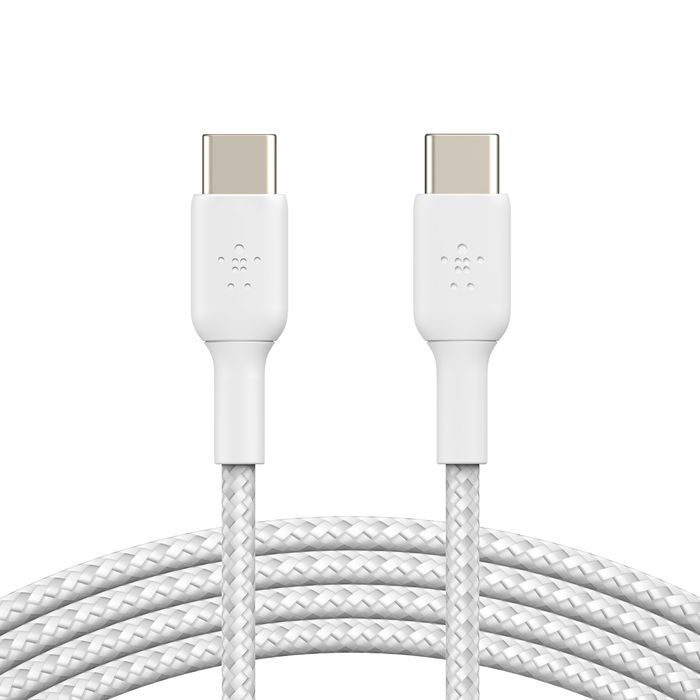 Belkin BoostCharge Braided USB-C to USB-C Cable 1m White