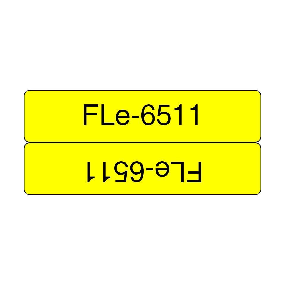 Brother FLe-6511 laminált P-touch flexibilis szalag (21mm) Black on Yellow