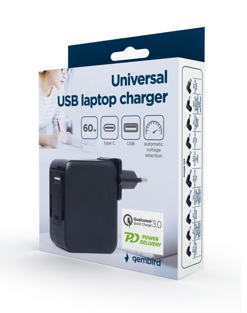 Gembird Universal USB Laptop Charger