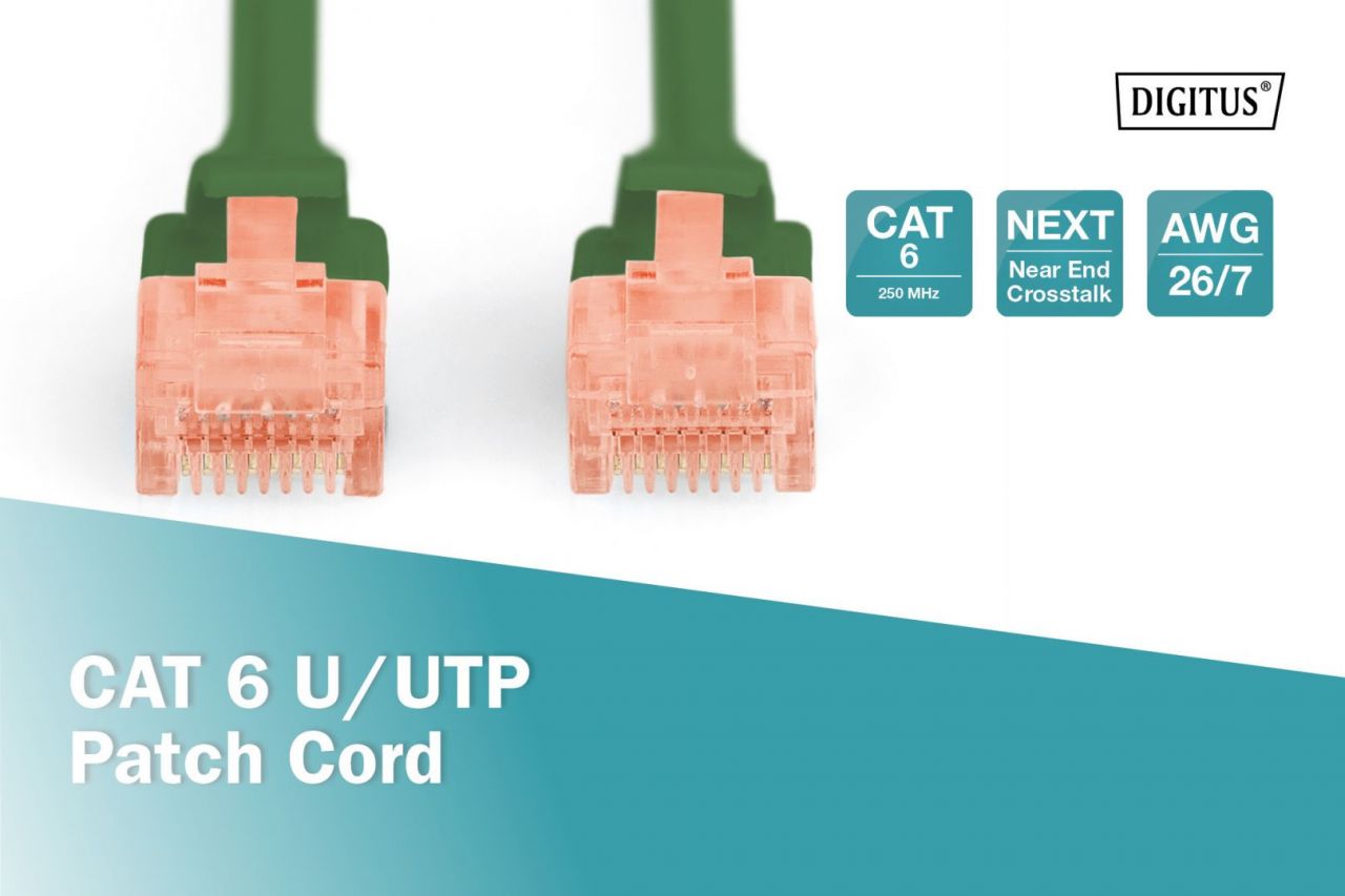 Digitus CAT6 U-UTP Patch Cable 2m Green