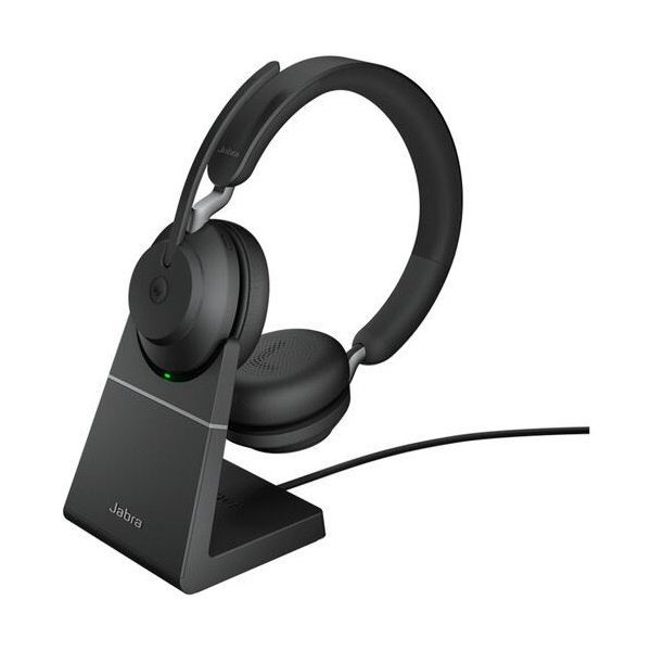 Jabra Evolve2 65 MS Teams Stereo Bluetooth Headset + Charging Station Black