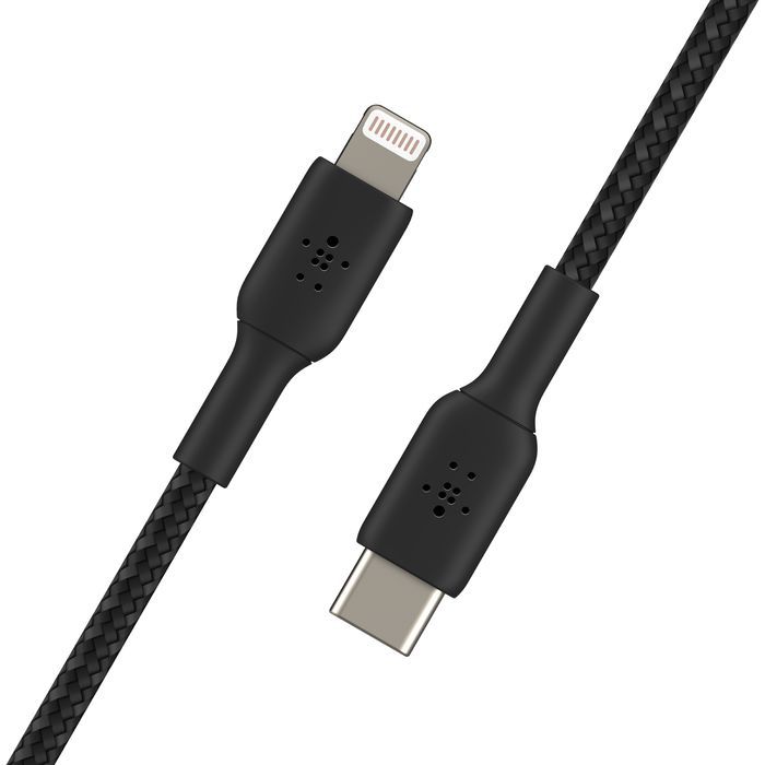 Belkin BoostCharge Braided USB-C to Lightning Cable 1m Black