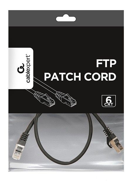 Gembird CAT6 F-UTP Patch Cable 0,5m Black