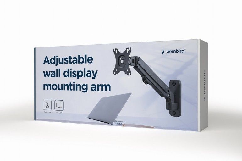Gembird MA-WA1-01 Adjustable Wall Display Mounting Arm 27” Black