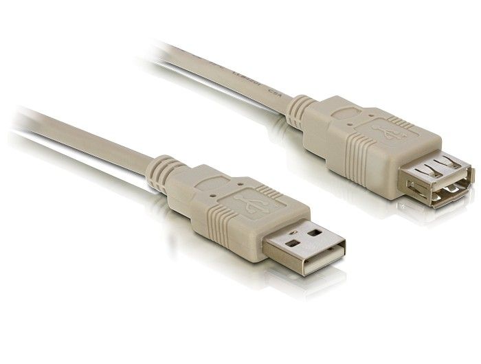 DeLock Cable USB 2.0 extension A/A 3m Grey
