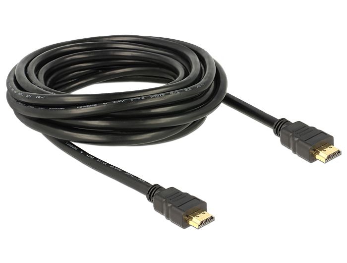 DeLock Cable High Speed HDMI with Ethernet – HDMI A male > HDMI A male 4K 5m