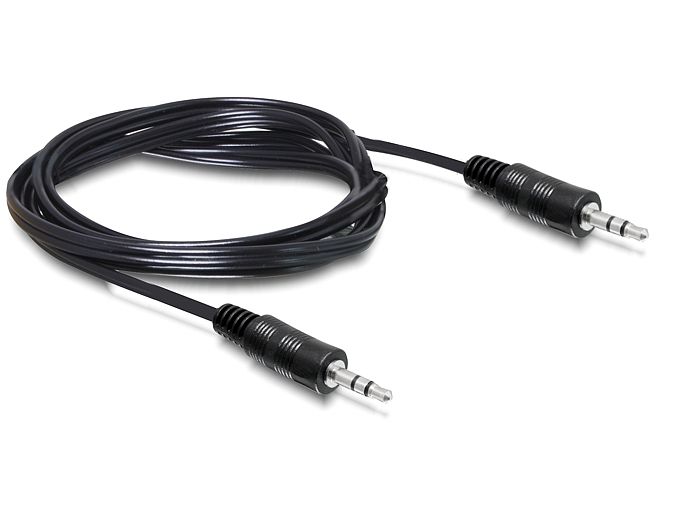 DeLock audio kábel, DC jack 3,5 mm apa / apa, 2,5m Black