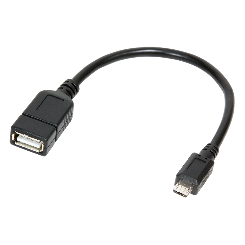 Logilink AA0035 USB microUSB OTG cable 0,2m Black
